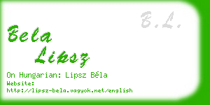bela lipsz business card